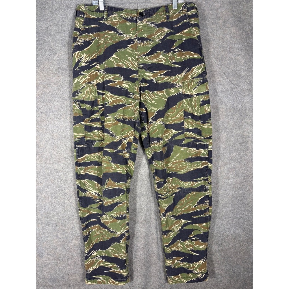Tru-Spec Mens Tiger Stripe Camo Cargo BDU Pants Large Long 38x32 Green Black